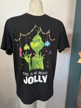The Grinch This Is Me Being Jolly Men's Short Sleeve Graphic T-Shirt Size M